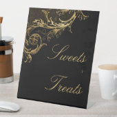 ヴィンテージ金ゴールドフローラダマスクスイーツトリッ結婚ト 台座サイン (インサイチュ)