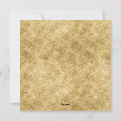 ヴィンテージ金ゴールドフローラフレームメリークリスマスフォト シーズンカード (裏面)