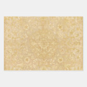 ヴィンテージ金ゴールドフローラメダリオンデコペ華美 ラッピングペーパーシート (正面)
