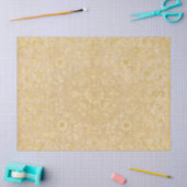 ヴィンテージ金ゴールドフローラメダリオンデコペ華美 薄葉紙 (クラフト)