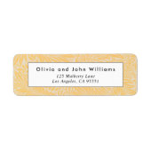 ヴィンテージ金ゴールドフローラ植物学差出人住所ラベル ラベル (正面)