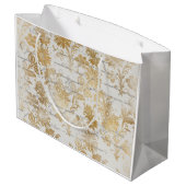 ヴィンテージ金ゴールドフローラ ラージペーパーバッグ (裏面アングル)