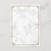 ヴィンテージ金ゴールドフローリッシュホワイトマーブルイスラムMehndi エンクロージャーカード (裏面)