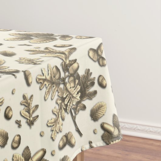 ヴィンテージ金ゴールドブラウンオーク離れズアコランズオンベージュ テーブルクロス (インサイチュ)