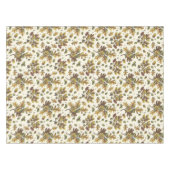 ヴィンテージ金ゴールドブラウンオーク離れズアコランズオンベージュ テーブルクロス (正面(横))