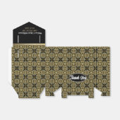 ヴィンテージ金ゴールドブラックジオメトリックサンキューパーティー フェイバーボックス (折り畳みなし)