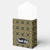 ヴィンテージ金ゴールドブラックジオメトリックサンキューパーティー フェイバーボックス (オープン)