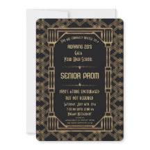 ヴィンテージ金ゴールドブラック素晴らしギャツビー1920sシニアプロム