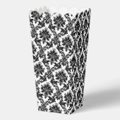 ヴィンテージ金ゴールドブラック&ホワイトダマスクウェディング フェイバーボックス (裏面)