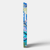 ヴィンテージ金ゴールドブルー日本のホワイト着物フローラ Case-Mate iPhoneケース (裏面 / 左)