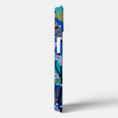 ヴィンテージ金ゴールドブルー日本のホワイト着物フローラ Case-Mate iPhoneケース (裏面 / 右)