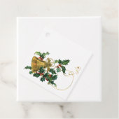 ヴィンテージ金ゴールドベルとホリークリスマスギフトタグ フェイバータグ (インサイチュ)