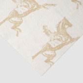 ヴィンテージ金ゴールドベージュガール乗馬 薄葉紙 (詳細)