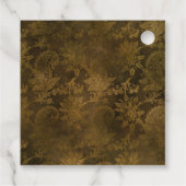 ヴィンテージ金ゴールドマスカレードマスクとダマスク フェイバータグ (裏面)