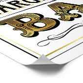 ヴィンテージ金ゴールドマルガリータバー標識プリント ポスター (角)