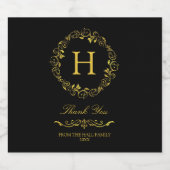 ヴィンテージ金ゴールドモノグラム ビールラベル (シングルラベル)