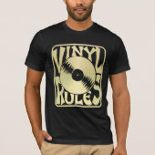 ヴィンテージ金ゴールドレコードVinyl Rulesメンズ Tシャツ (正面)