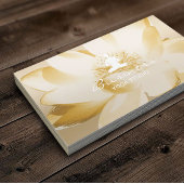 ヴィンテージ金ゴールドロータスヨガ&瞑想 名刺