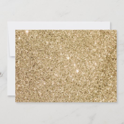 ヴィンテージ金ゴールドローラースケートで滑る誕生日パーティー写真 招待状 (裏面)