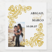 ヴィンテージ金ゴールドワインラベル ワインラベル (シングルラベル)