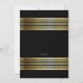 ヴィンテージ金ゴールド卒業招待状 招待状 (裏面)