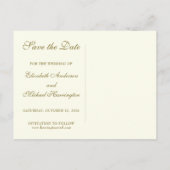 ヴィンテージ金ゴールド婚約エンジェルリングや輪 案内ポストカード (裏面)