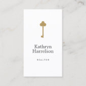 ヴィンテージ金ゴールド実在鍵インテリアデザイナーII 名刺 (正面)