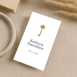 ヴィンテージ金ゴールド実在鍵インテリアデザイナーII 名刺