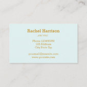 ヴィンテージ金ゴールド実在鍵インテリア設計者 名刺 (裏面)