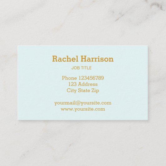 ヴィンテージ金ゴールド実在鍵インテリア設計者 名刺 (裏面)