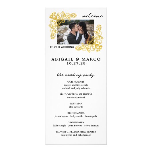 ヴィンテージ金ゴールド式計画 ラックカード (正面)