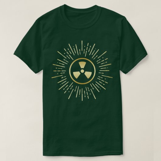 ヴィンテージ金ゴールド放射性標識 Tシャツ (デザイン正面)