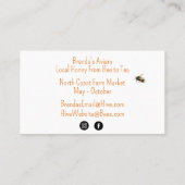 ヴィンテージ金ゴールド水彩生蜂蜜名刺 名刺 (裏面)