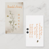 ヴィンテージ金ゴールド水彩生蜂蜜名刺 名刺 (正面/裏面)