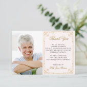 ヴィンテージ金ゴールド渦サンキューカード |色の編集 サンキューカード (スタンド正面)