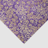 ヴィンテージ金ゴールド渦巻きパターガーリーン紫の妖精 薄葉紙 (詳細)