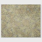 ヴィンテージ金ゴールド渦巻き模様の古典的なエレガントループ ラッピングペーパー (フラット)