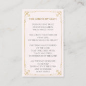 ヴィンテージ金ゴールド渦葬祈りの言葉カード |列の編集 名刺 (裏面)