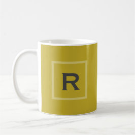 ヴィンテージ金ゴールド無地のカラーの個人設定 コーヒーマグカップ