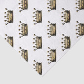 ヴィンテージ金ゴールド王室のクラウンパターンシックおもしろい 薄葉紙 (詳細)