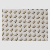 ヴィンテージ金ゴールド王室のクラウンパターンリネンシックおもしろい 薄葉紙 (正面)