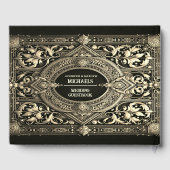 ヴィンテージ金ゴールド王室のルックゲストブック ゲストブック (裏面)