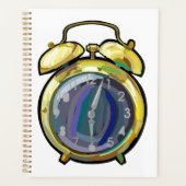 ヴィンテージ金ゴールド目覚まし時計レトロ時計 プランナー手帳 (正面)