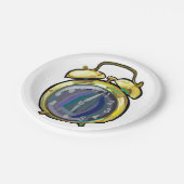 ヴィンテージ金ゴールド目覚まし時計レトロ時計 ペーパープレート (アングル)