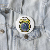 ヴィンテージ金ゴールド目覚まし時計レトロ時計 缶バッジ (インサイチュ)