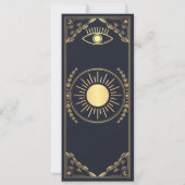 ヴィンテージ金ゴールド神秘的なタロットカード日付を保存 招待状 (裏面)