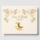 ヴィンテージ金ゴールド神秘結婚植物薬 ゲストブック (正面)