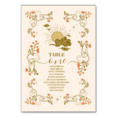 ヴィンテージ金ゴールド神秘結婚植物薬 テーブルナンバー (正面)