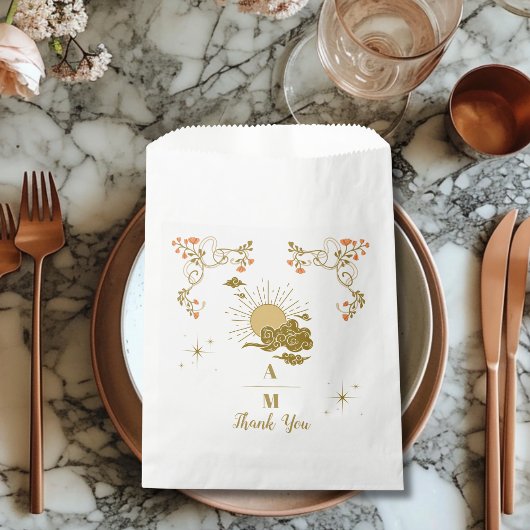 ヴィンテージ金ゴールド神秘結婚植物薬 フェイバーバッグ