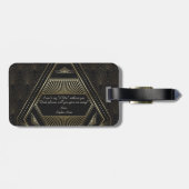 ヴィンテージ金ゴールド素晴らしギャツビーアールデコ20s ラゲッジタグ (裏面横)